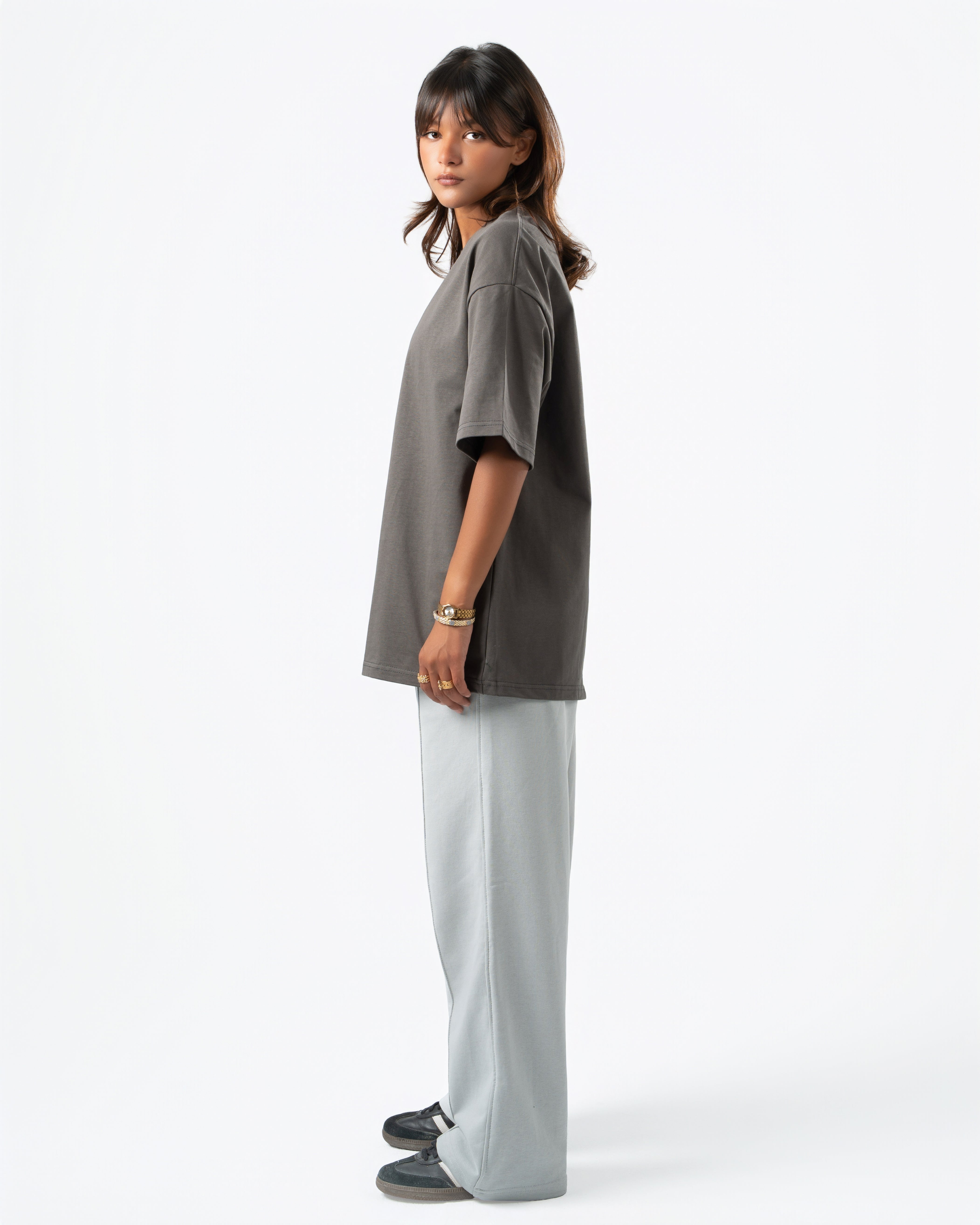 Light Grey Wide-Leg Sweatpants