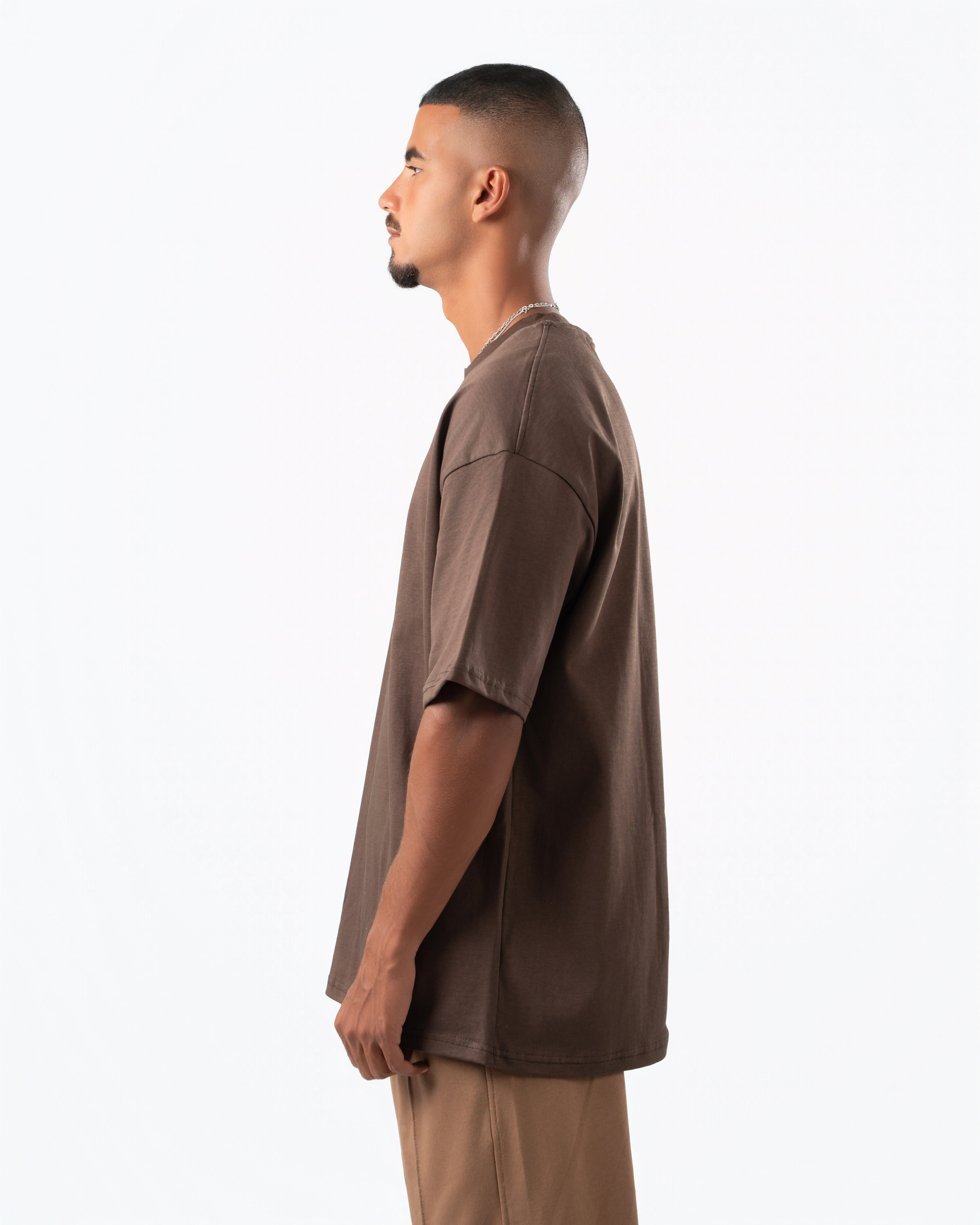 Heavyweight Basic Oversized Chocolate Brown T-Shirt