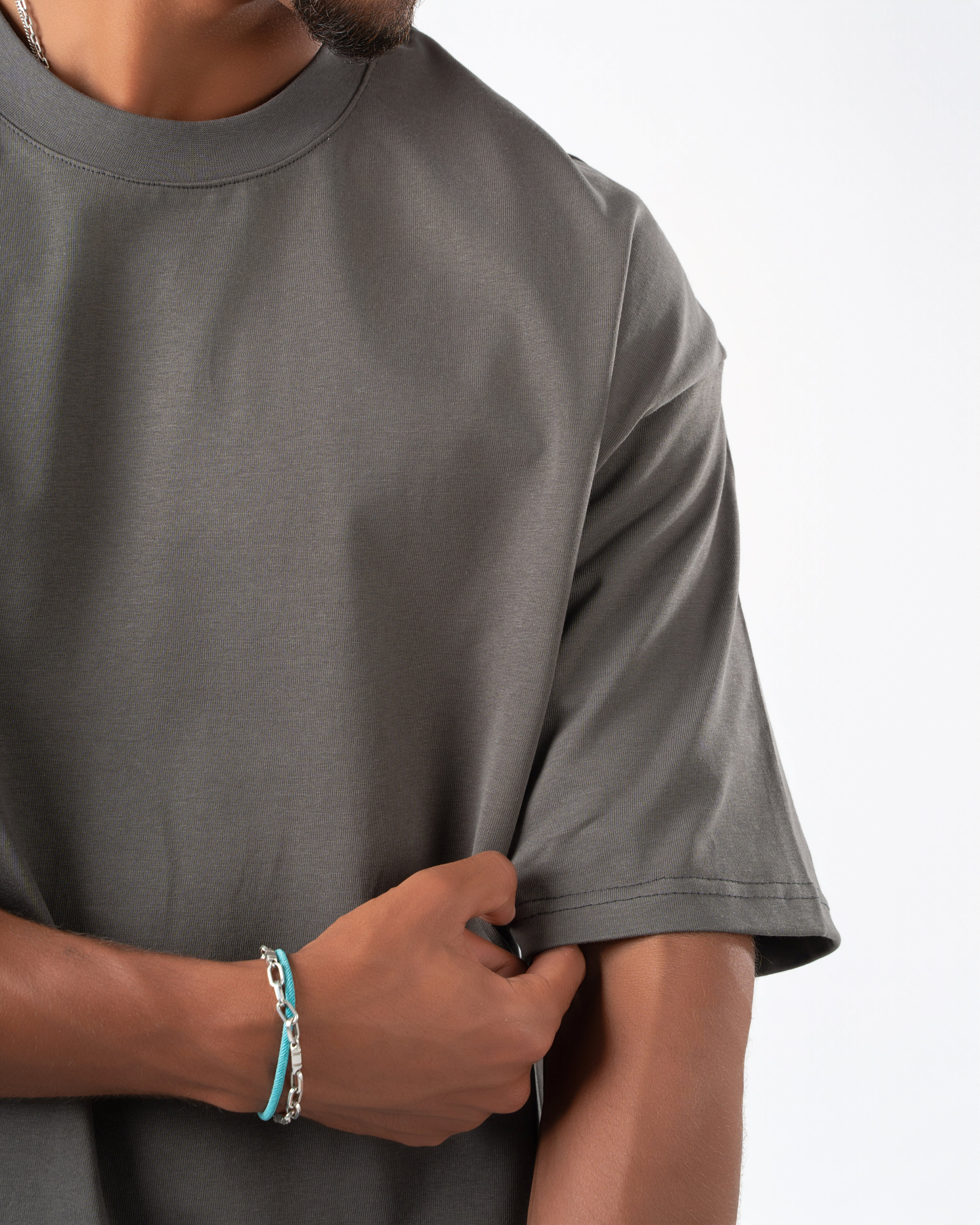 Heavyweight Basic Oversized Grey T-Shirt