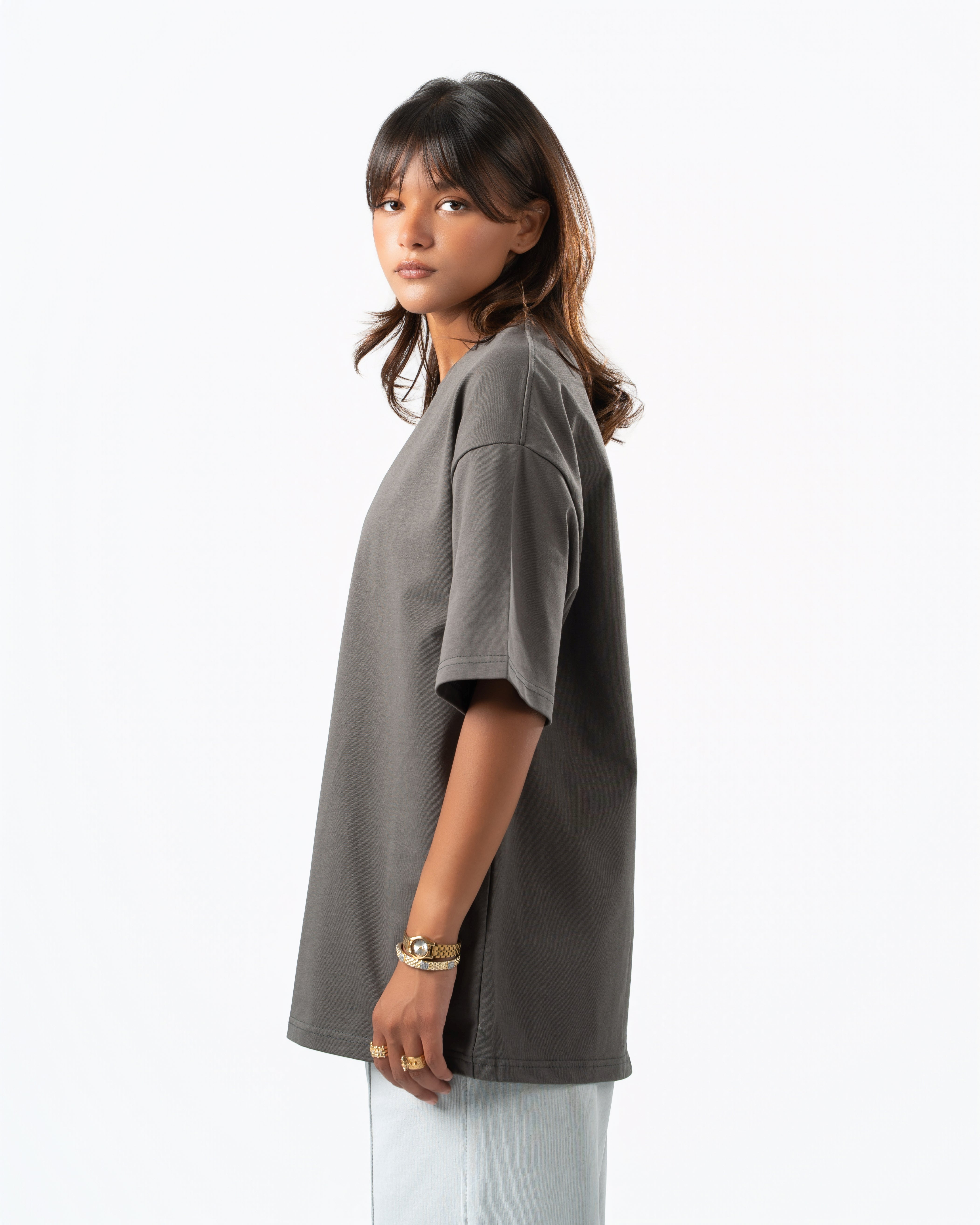 Heavyweight Basic Oversized Grey T-Shirt