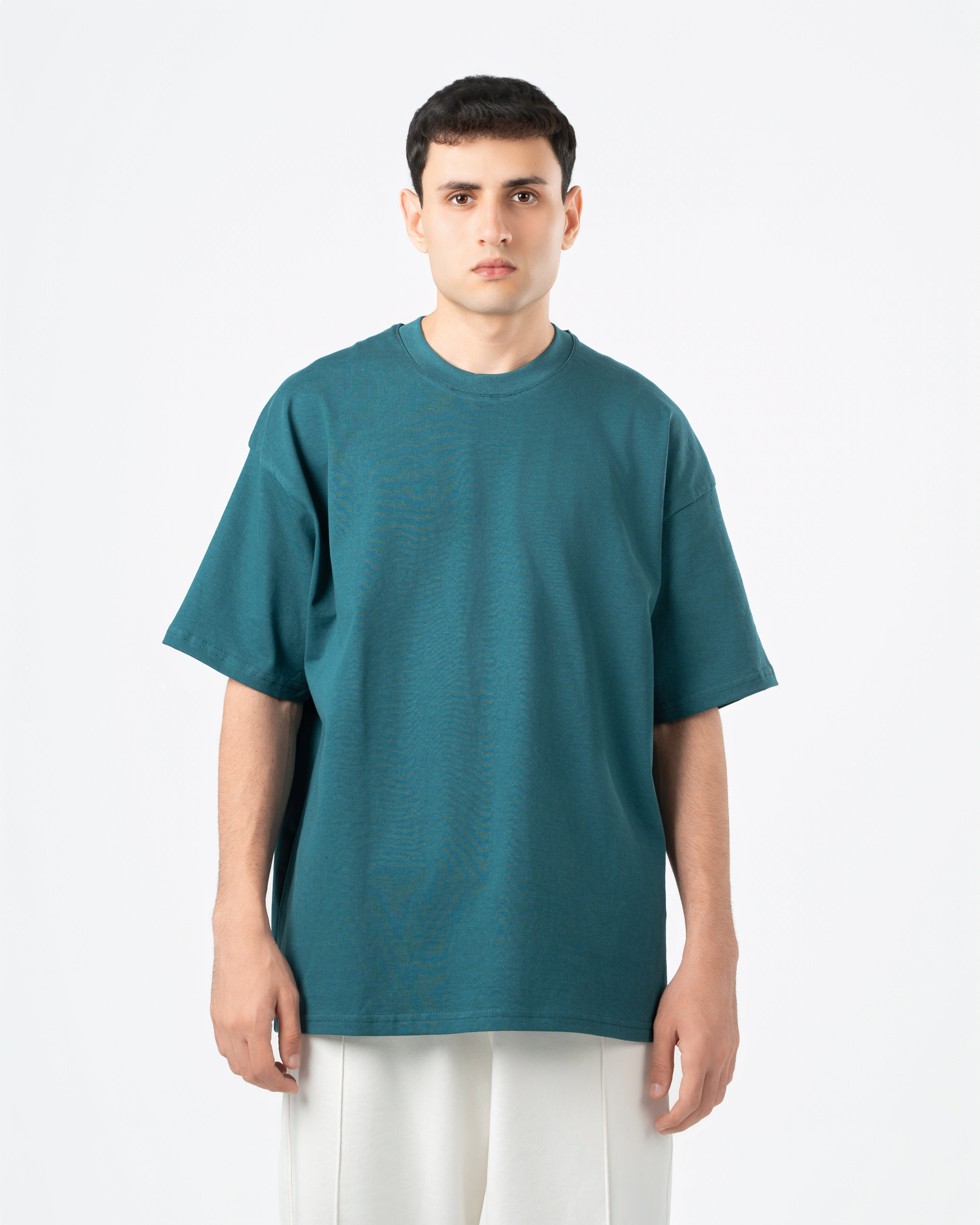 Heavyweight Basic Oversized Deep Teal T-Shirt
