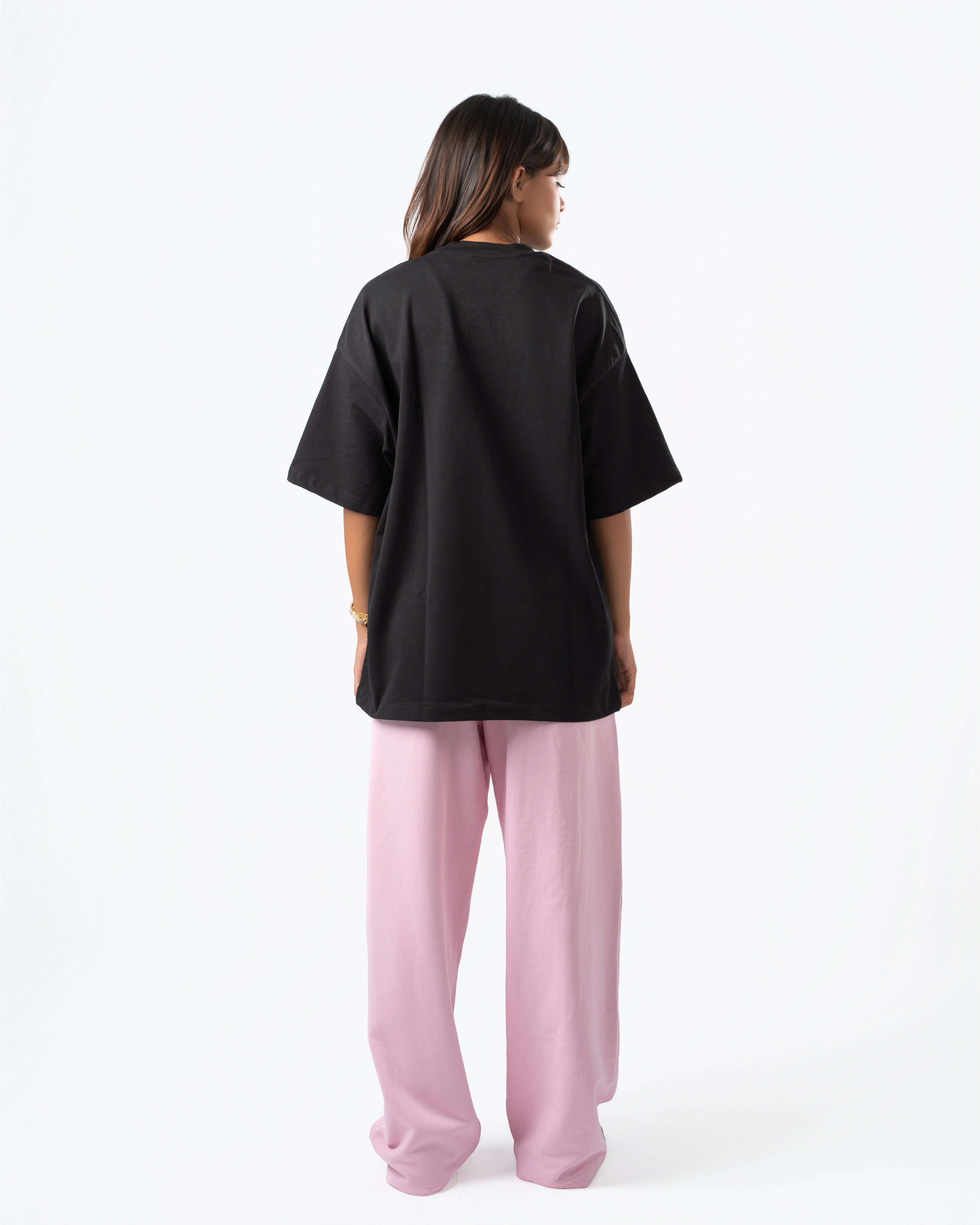 Pink Wide-Leg Sweatpants