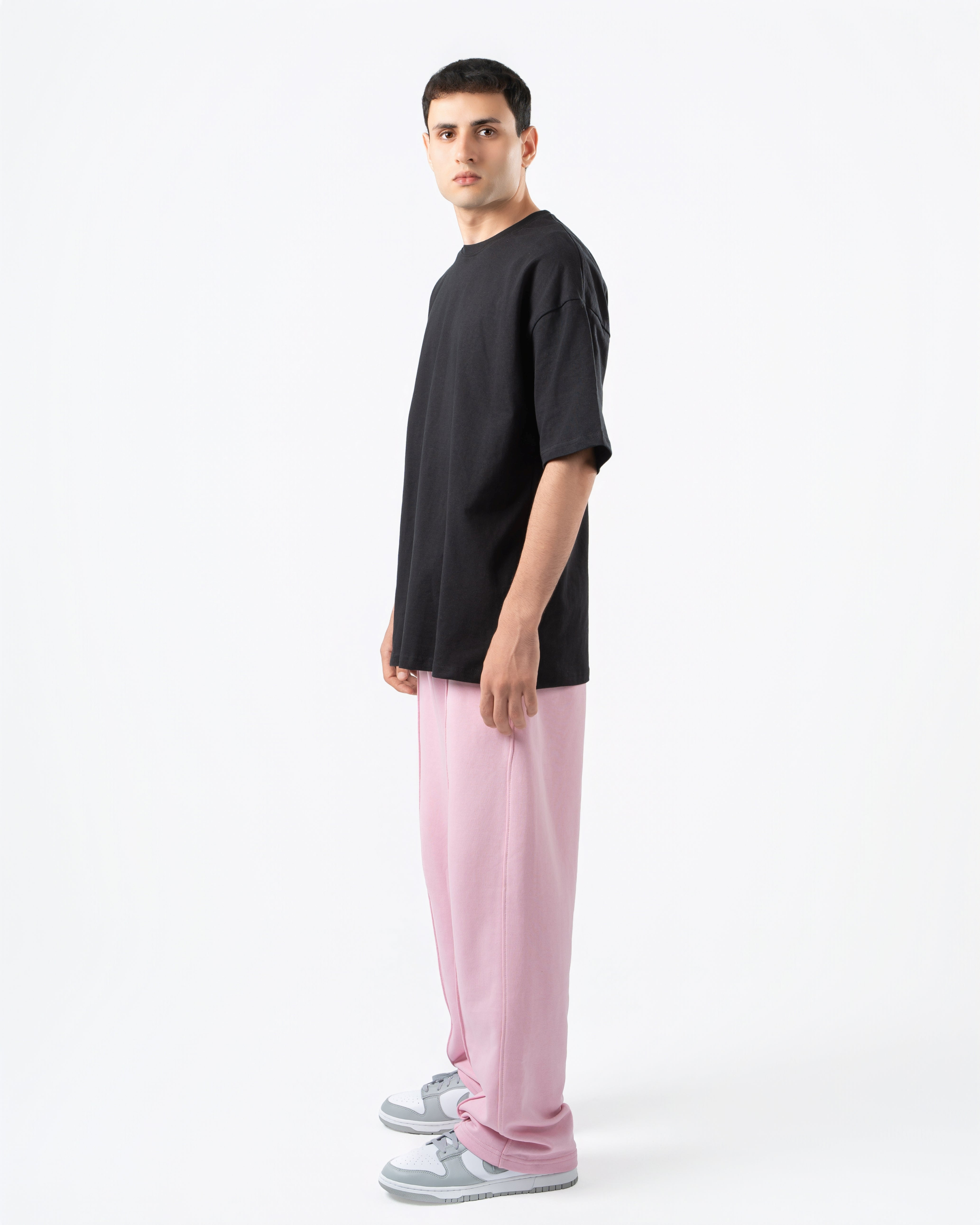 Pink Wide-Leg Sweatpants