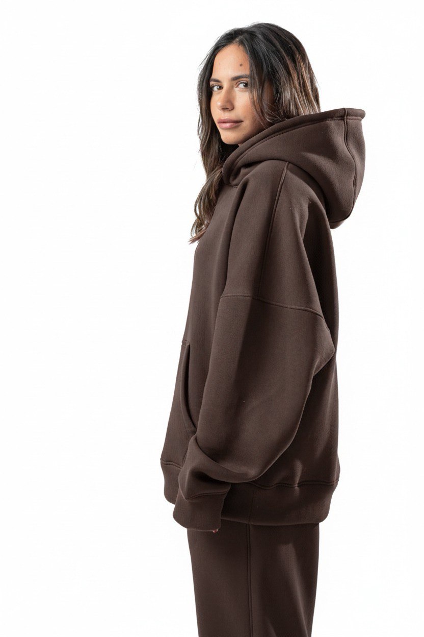 Unisex Dark Brown hoodie v1