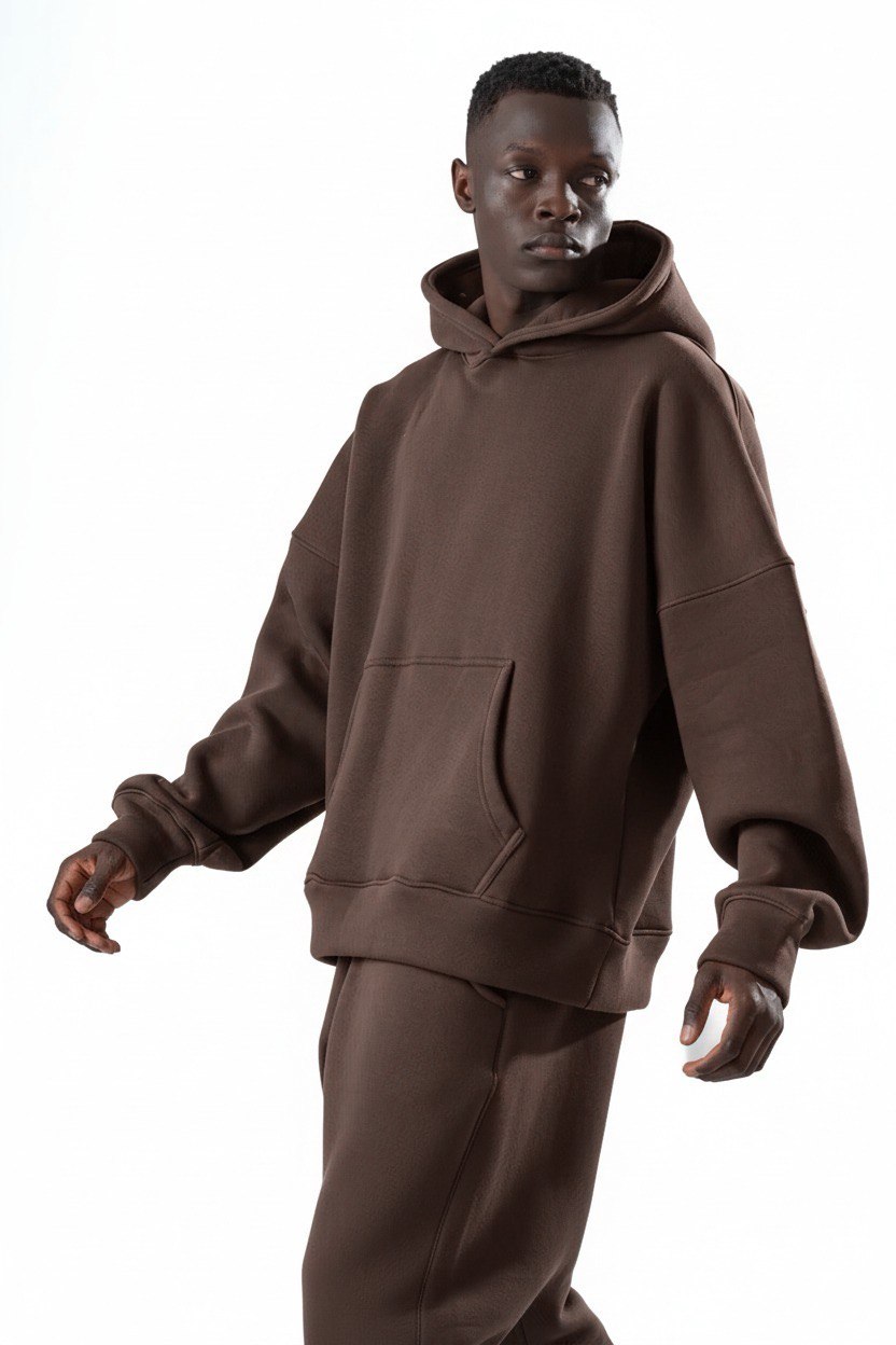 Unisex Dark Brown hoodie v1