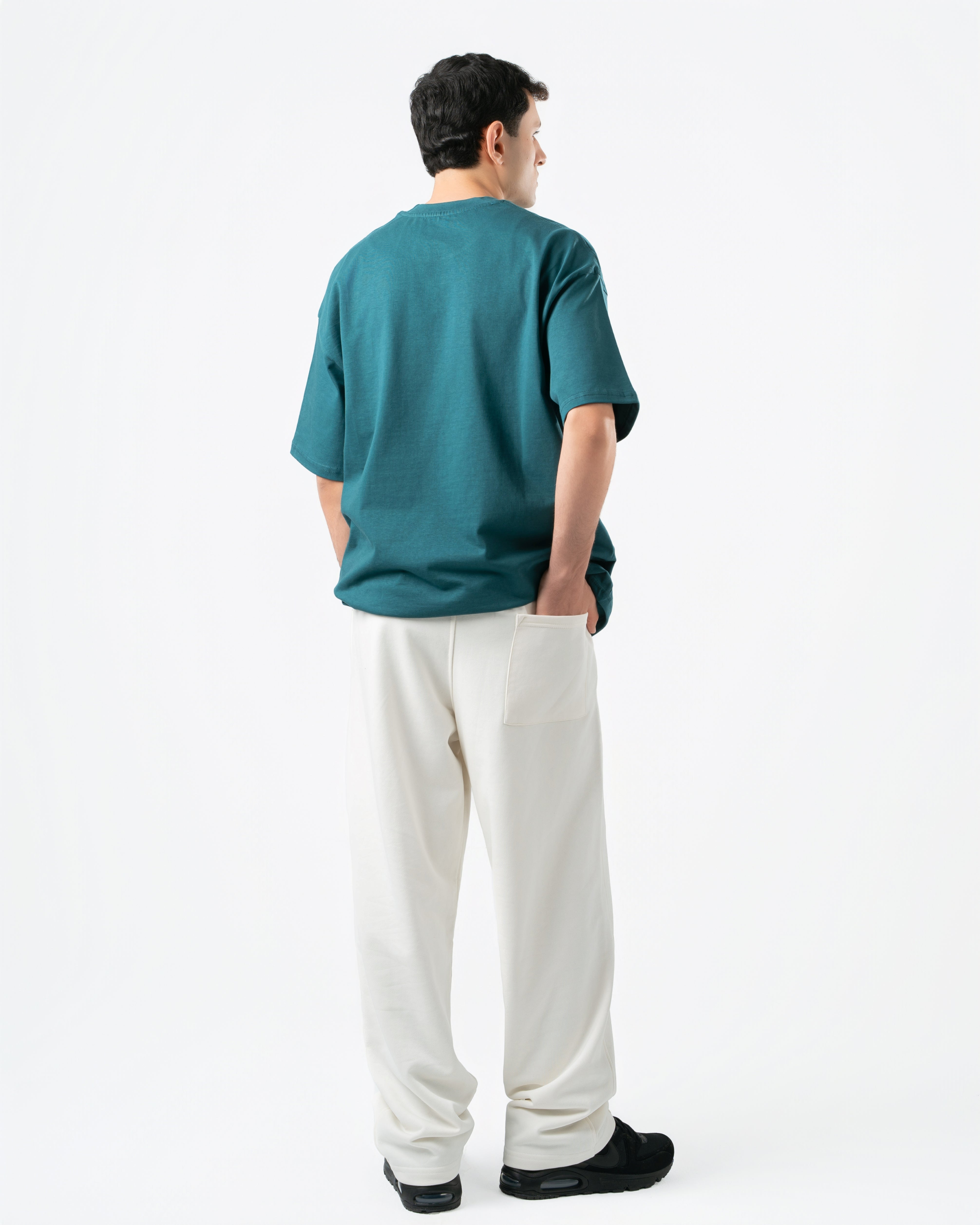 White Wide-Leg Sweatpants