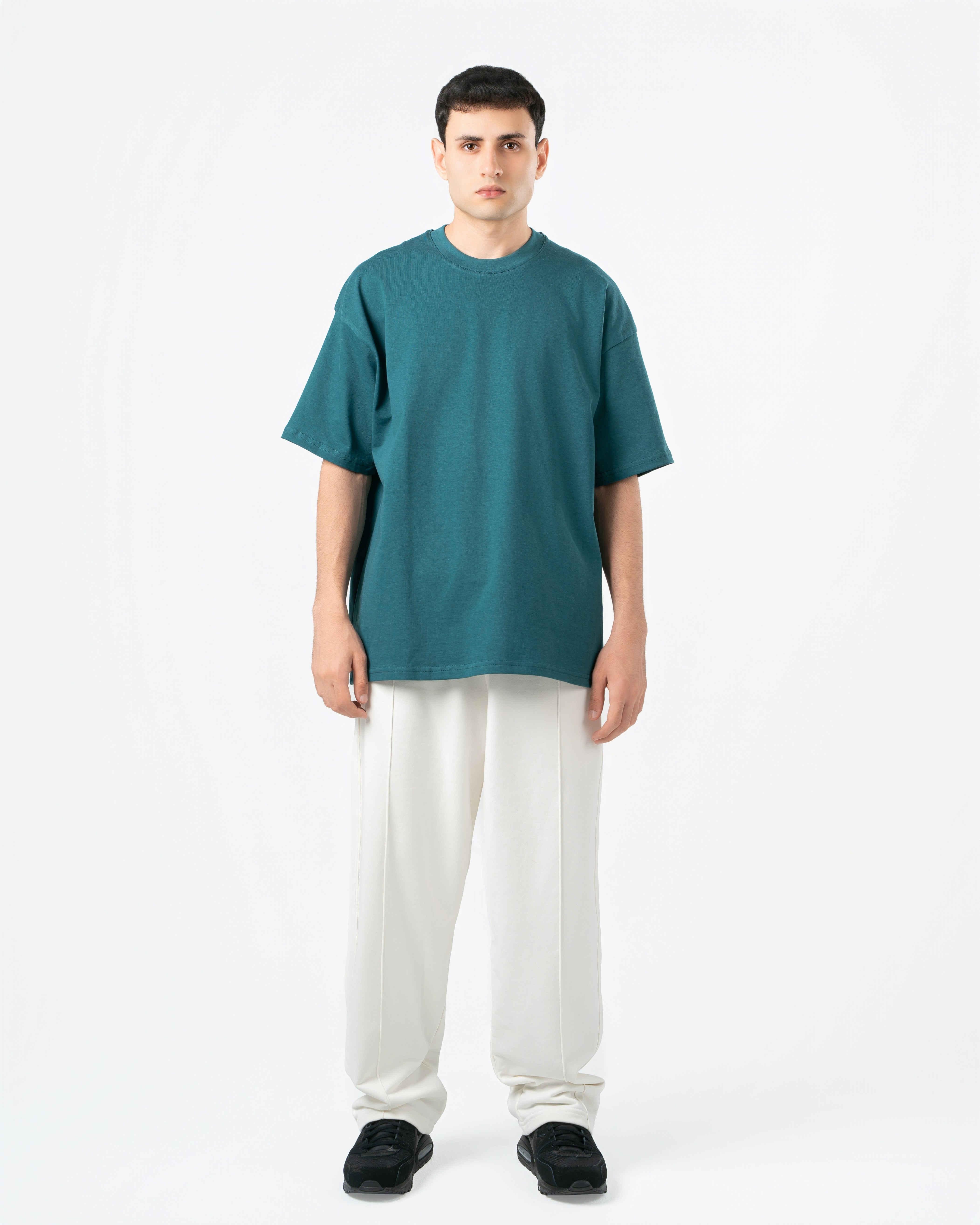 White Wide-Leg Sweatpants