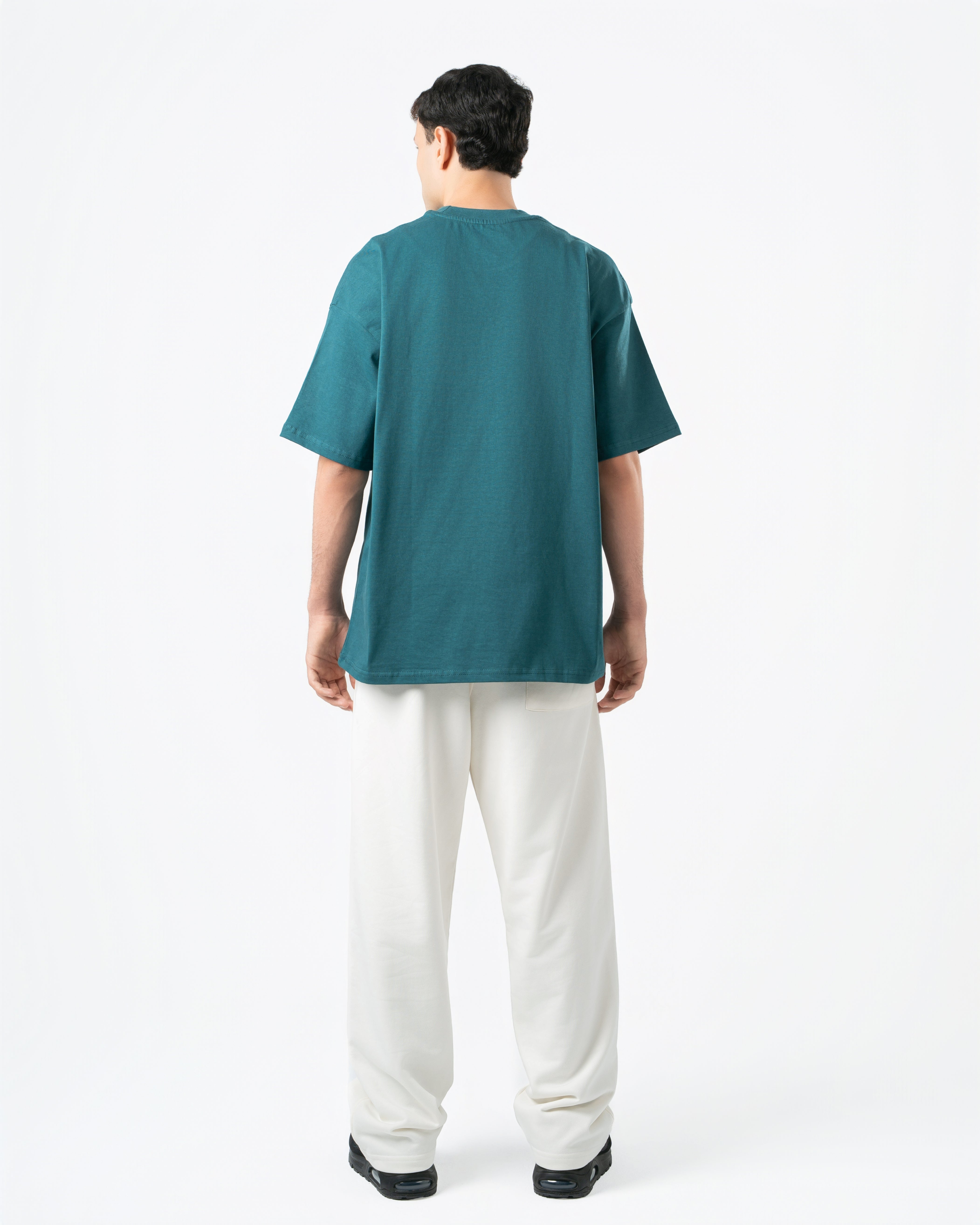 White Wide-Leg Sweatpants