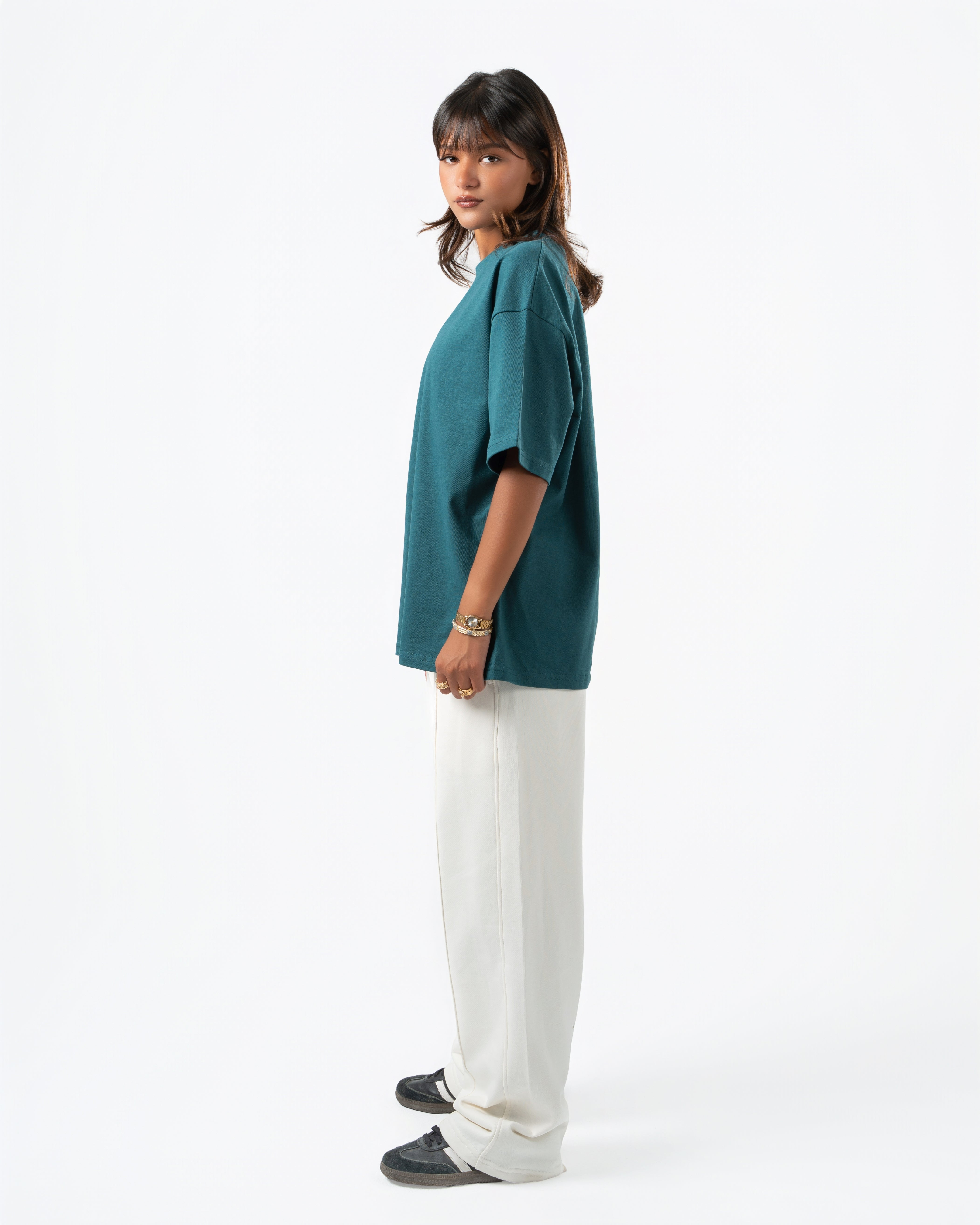 White Wide-Leg Sweatpants