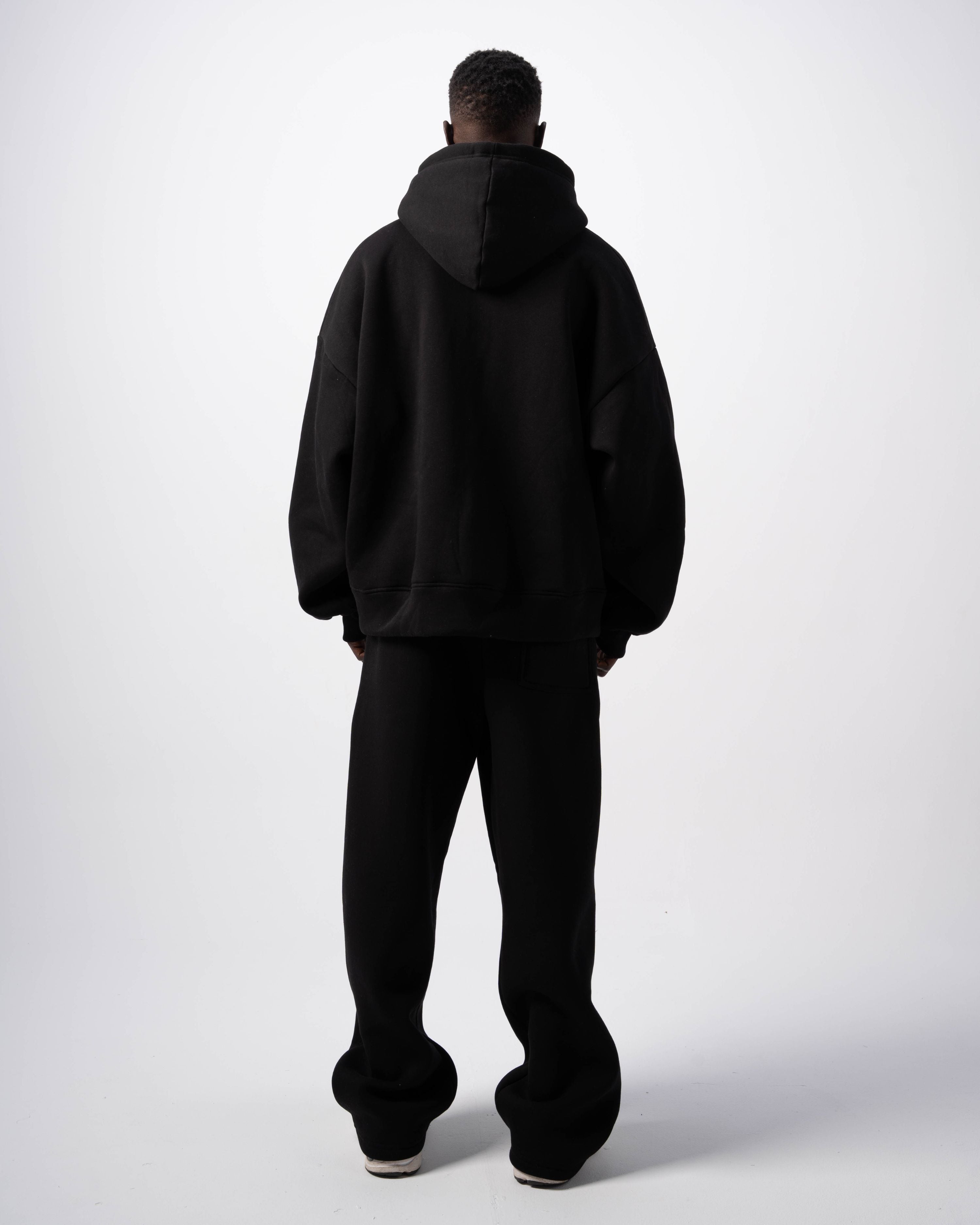 V1 Zip-Up Black Hoodie