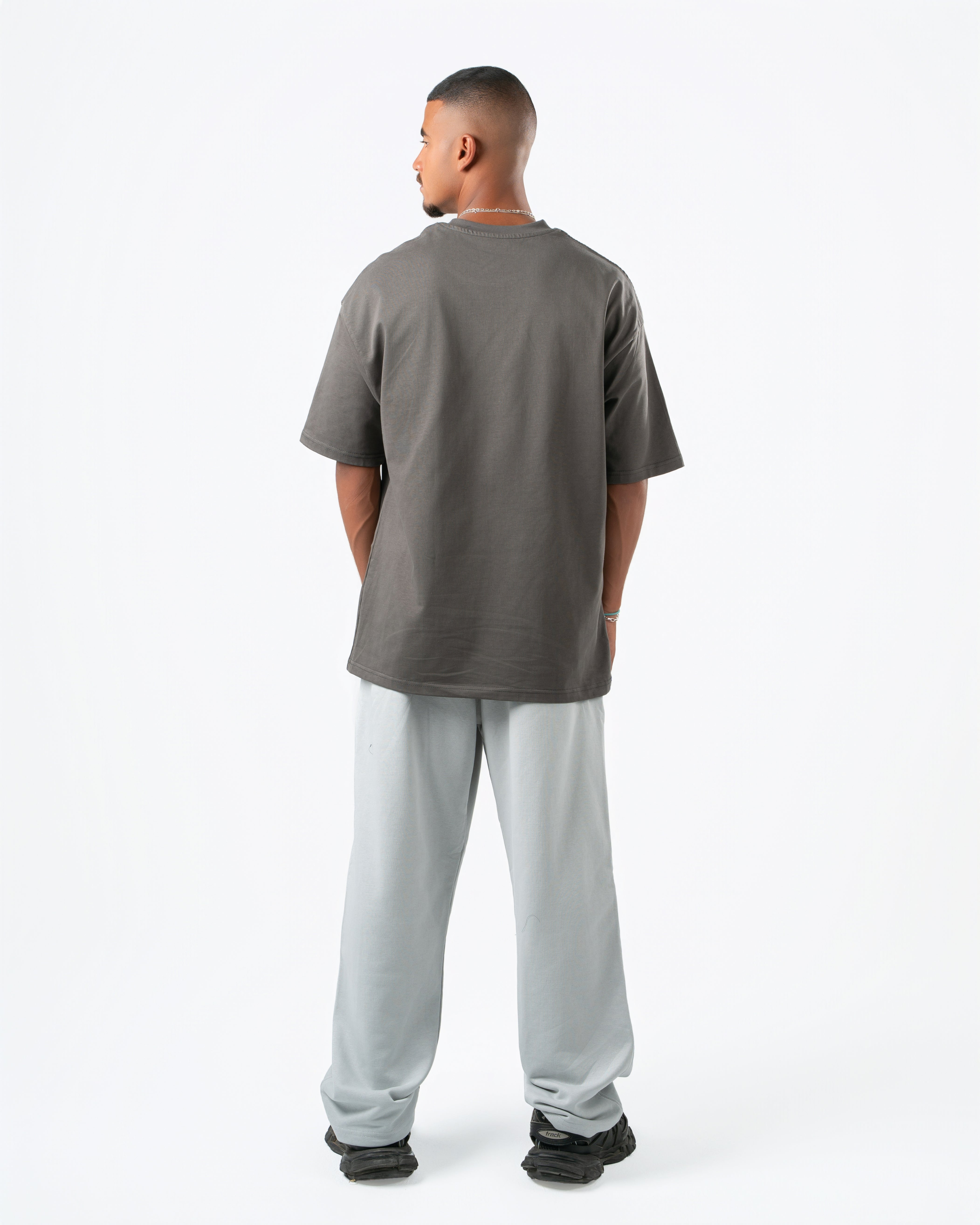 Light Grey Wide-Leg Sweatpants