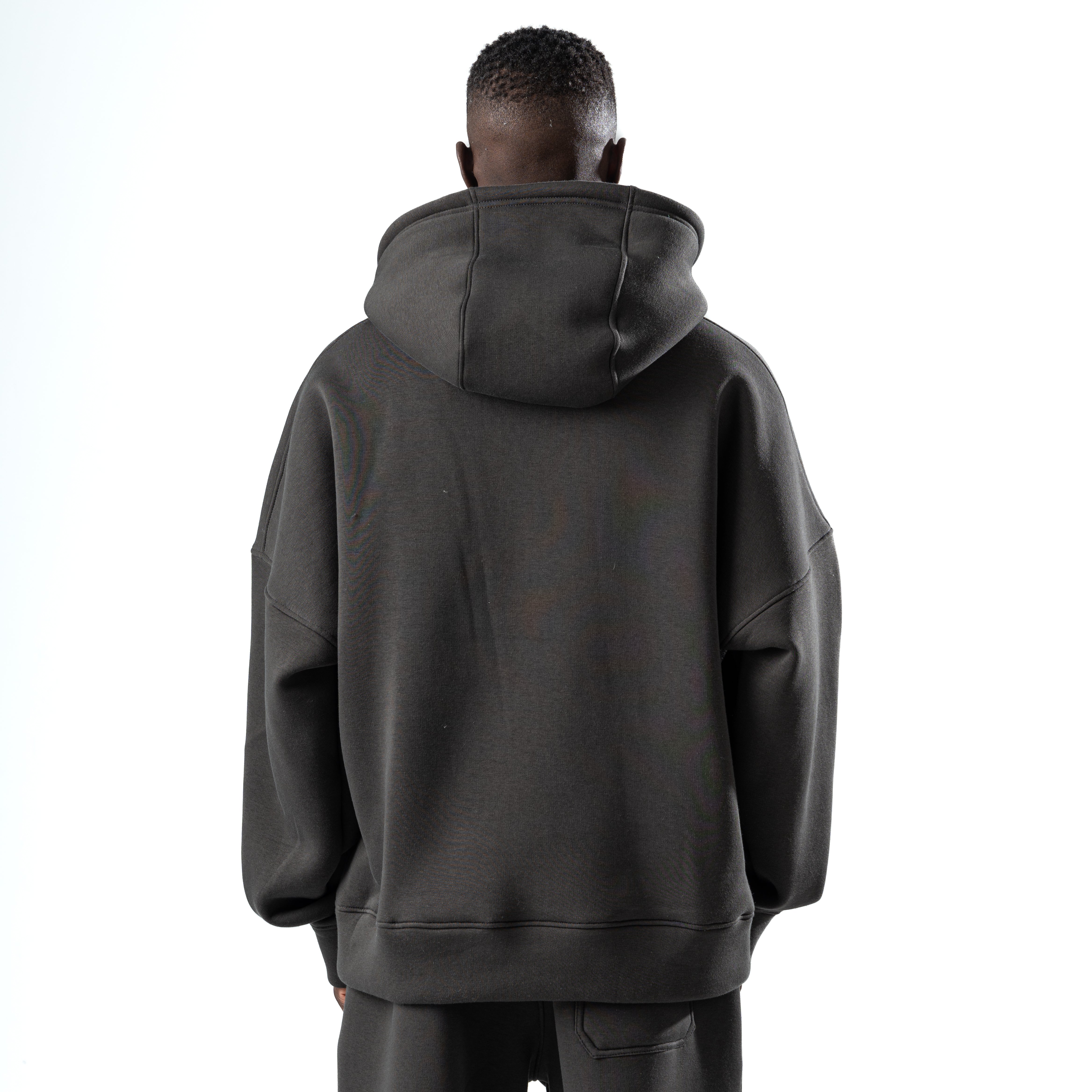 Unisex dark gray hoodie v1