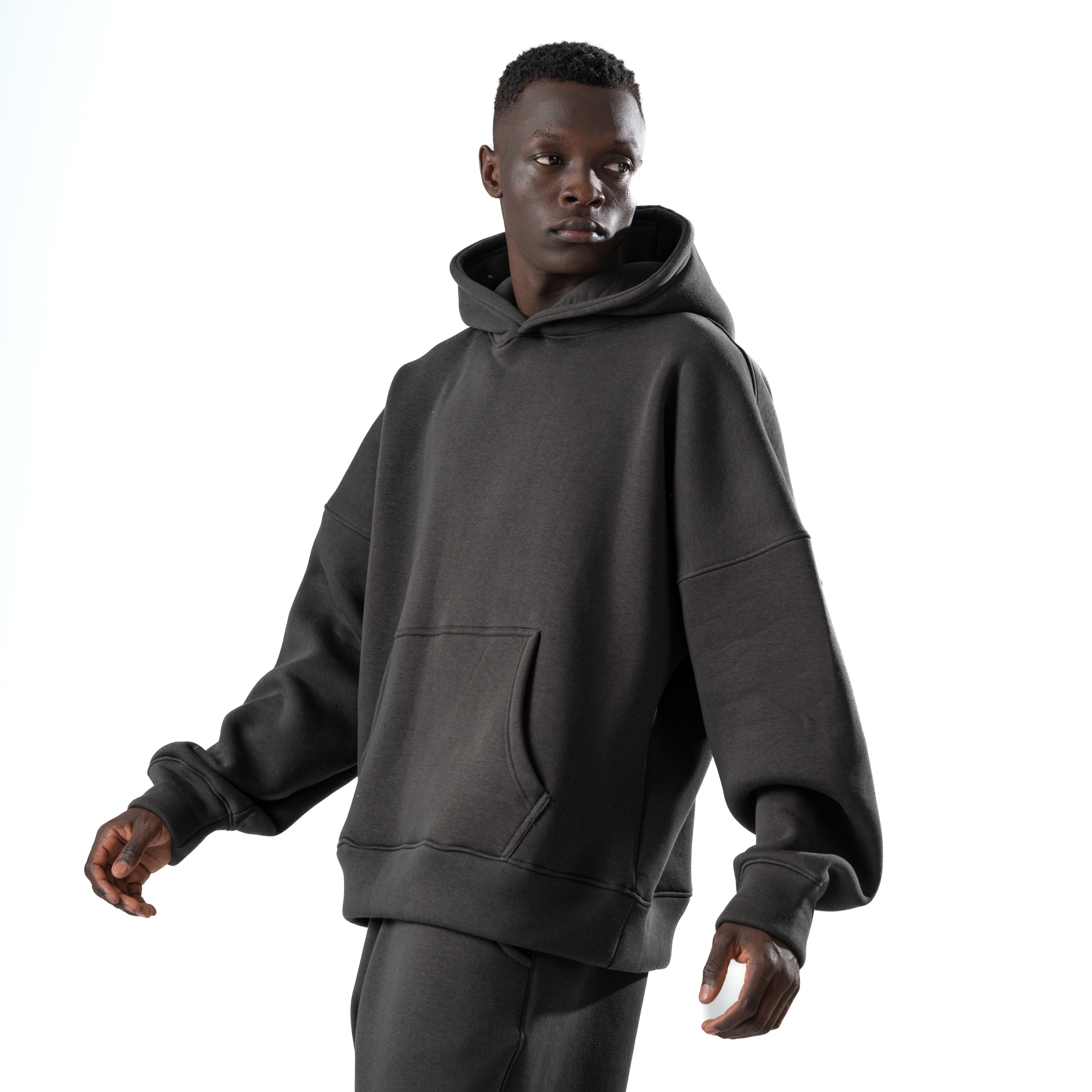 Unisex dark gray hoodie v1