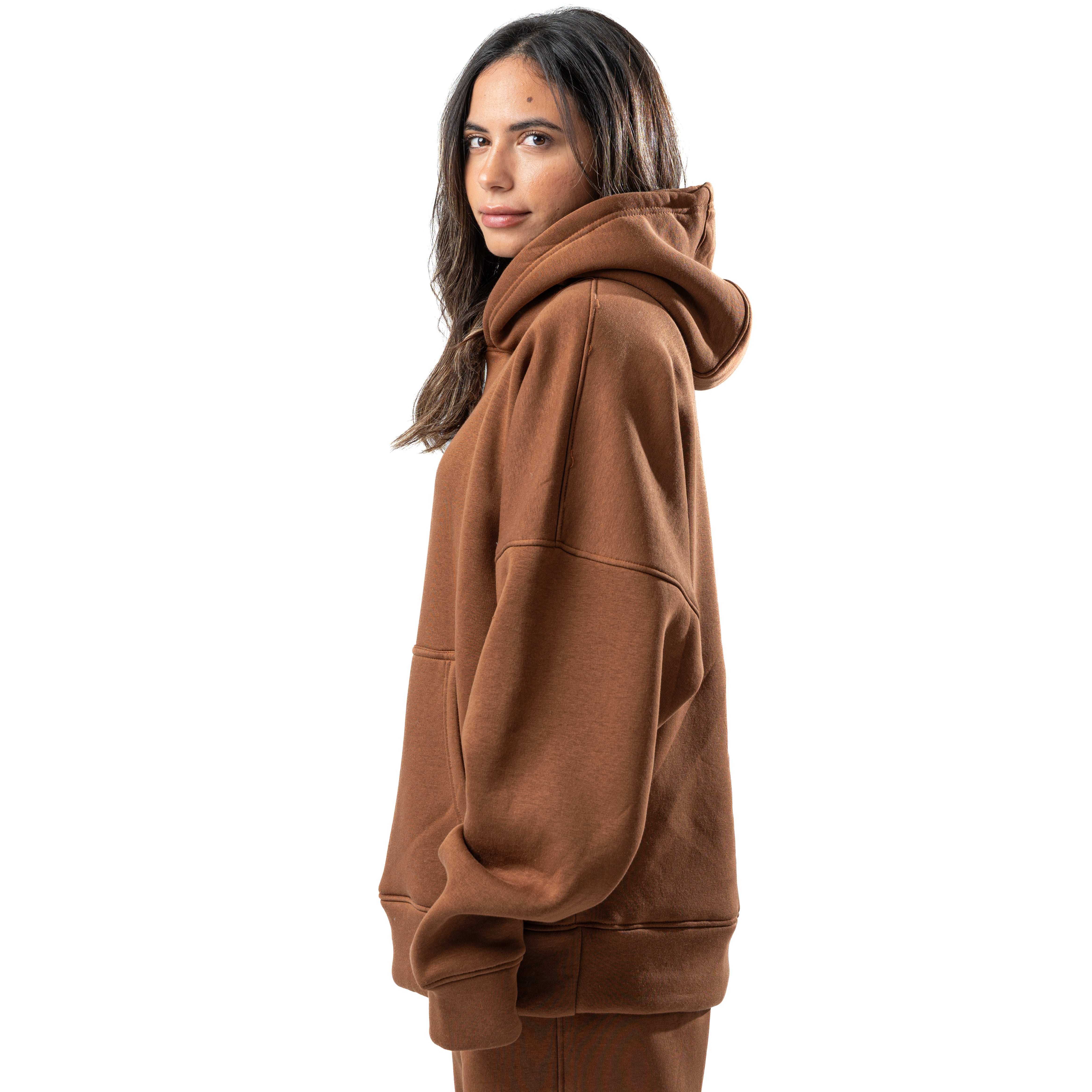 Unisex brown hoodie v1