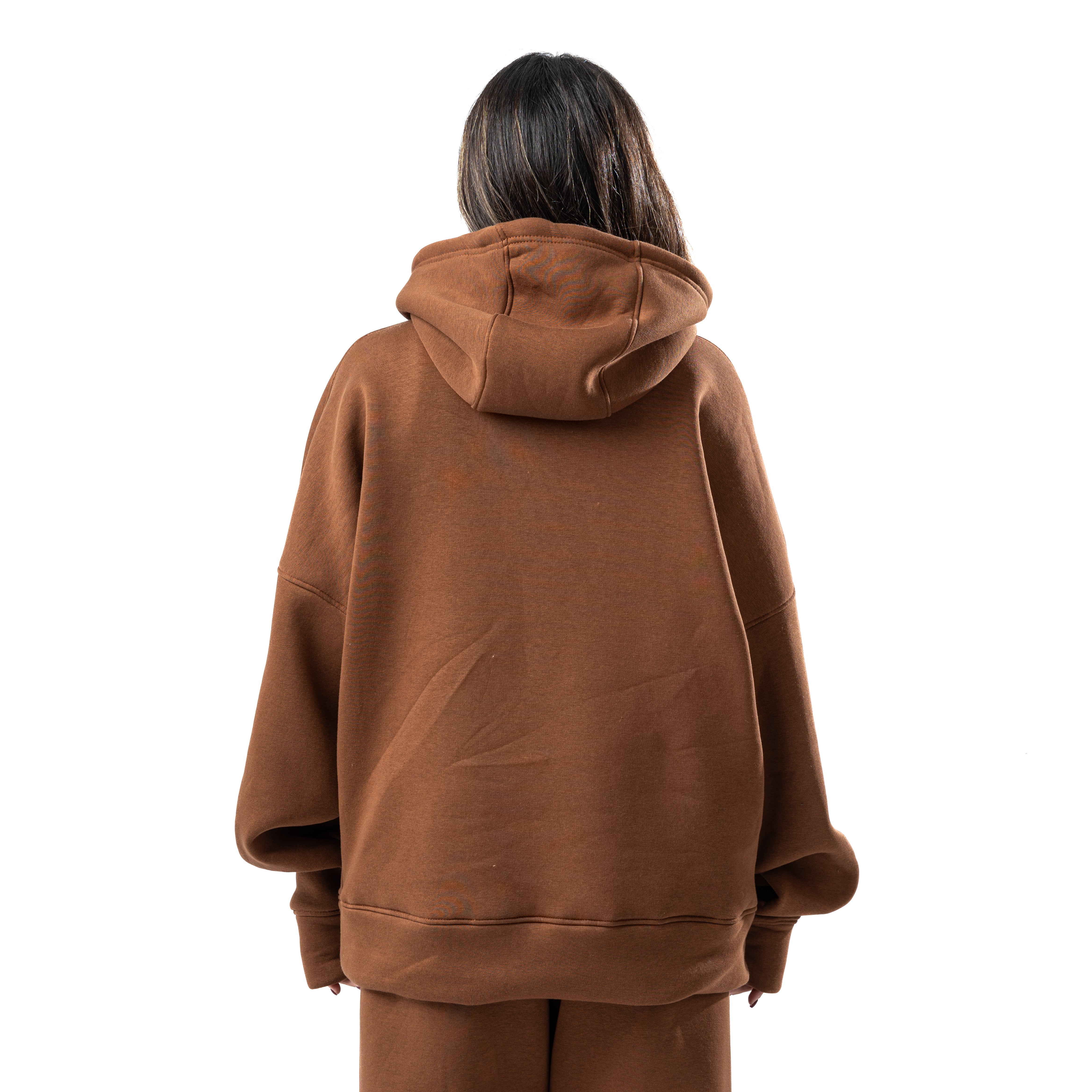 Unisex brown hoodie v1