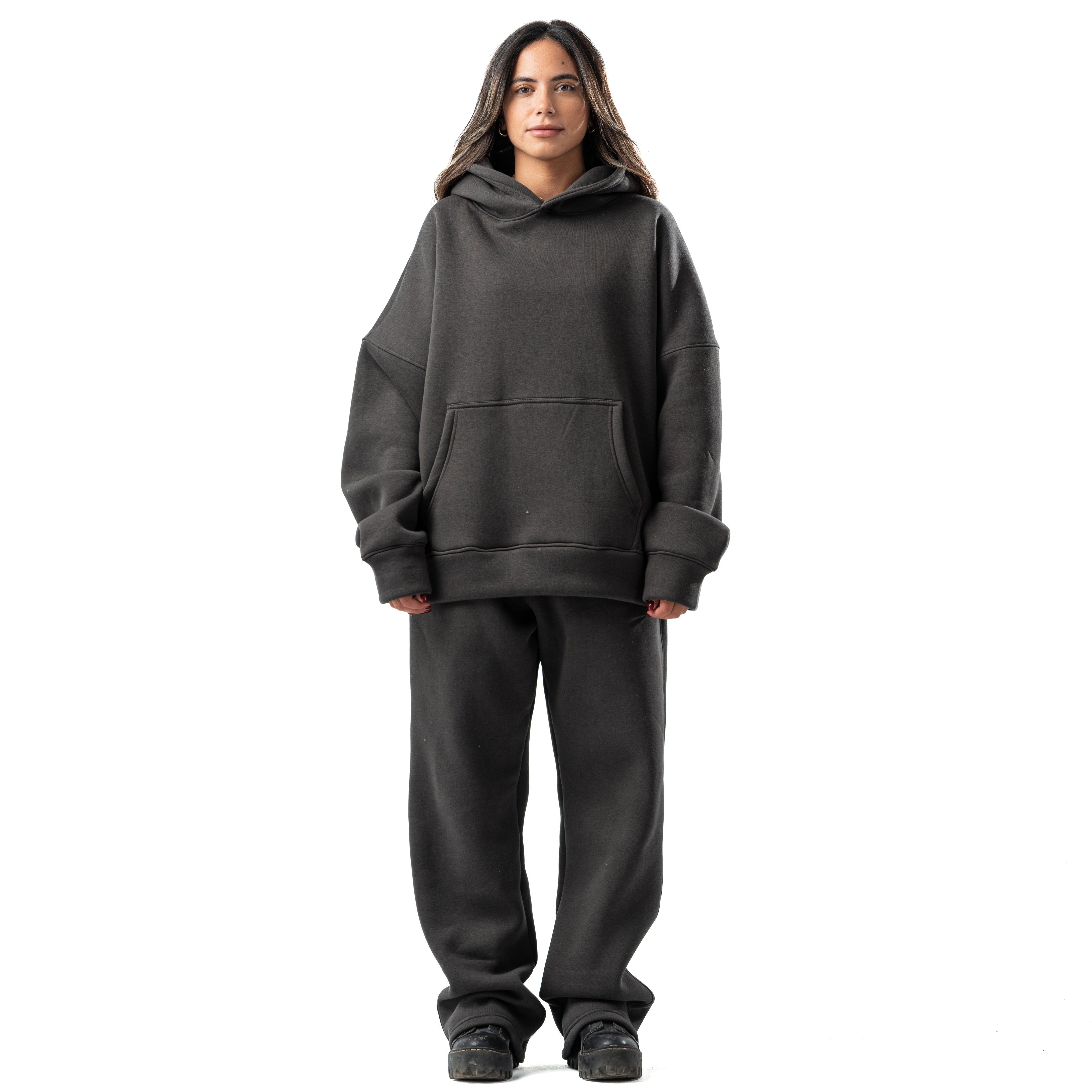 Unisex dark gray hoodie v1