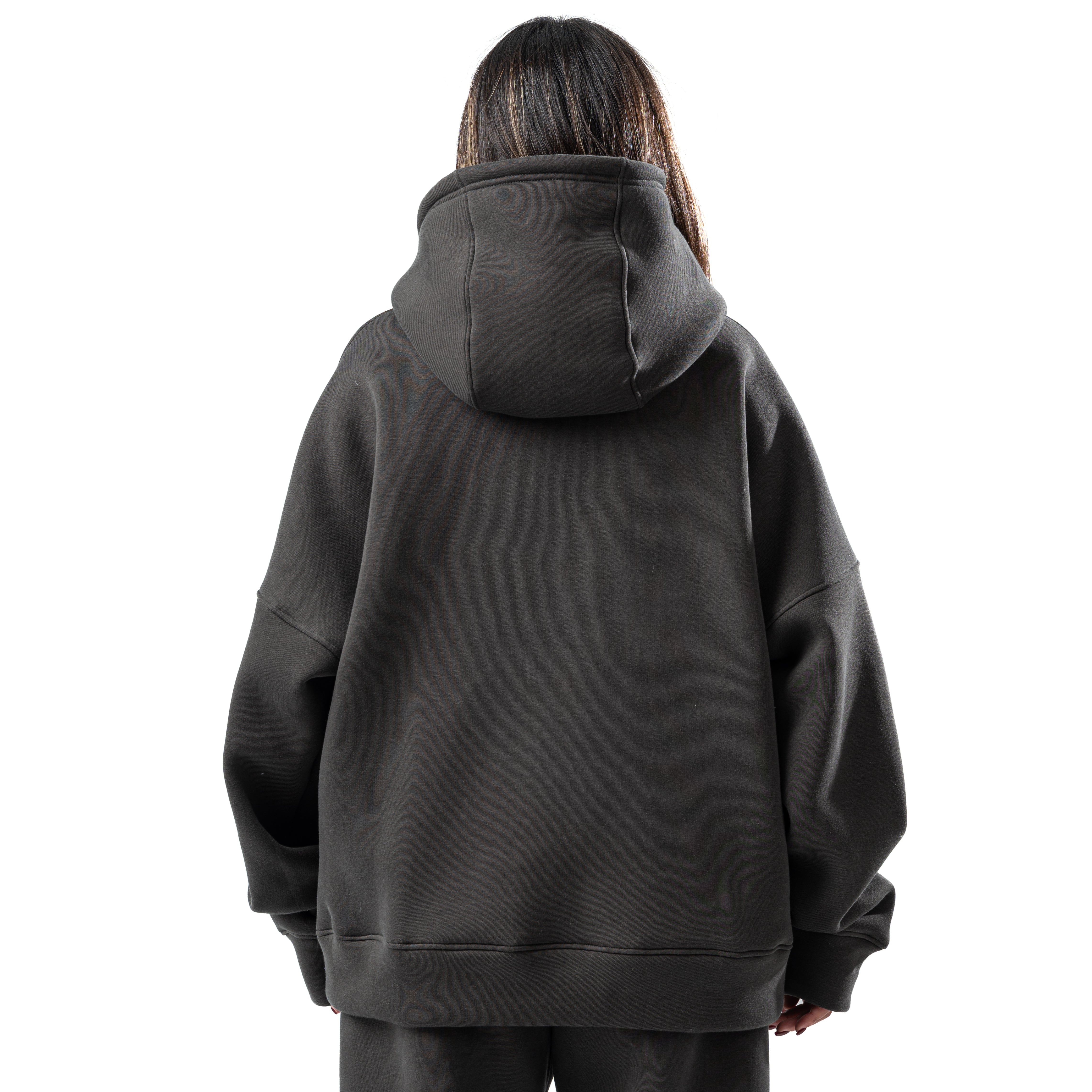 Unisex dark gray hoodie v1