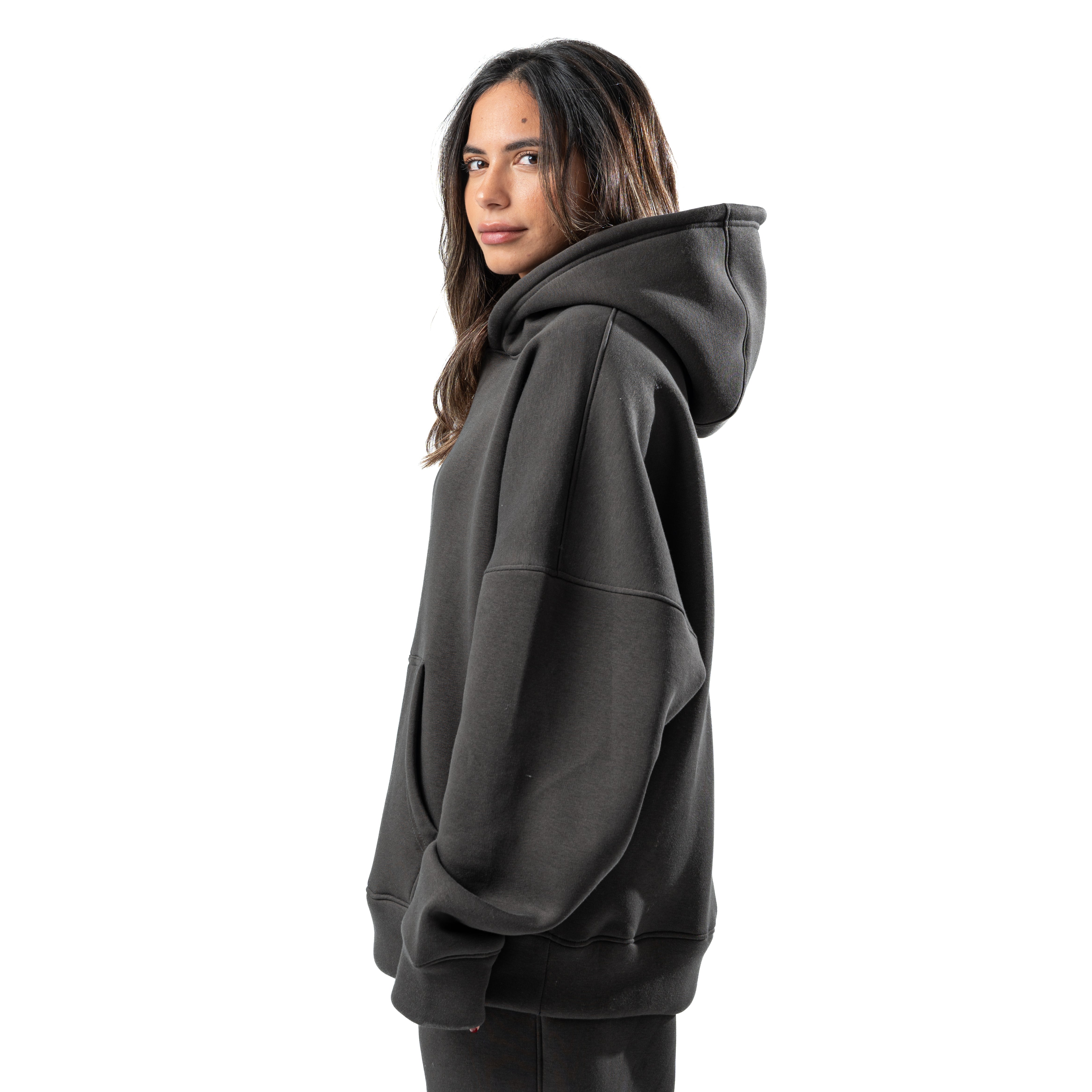 Unisex dark gray hoodie v1