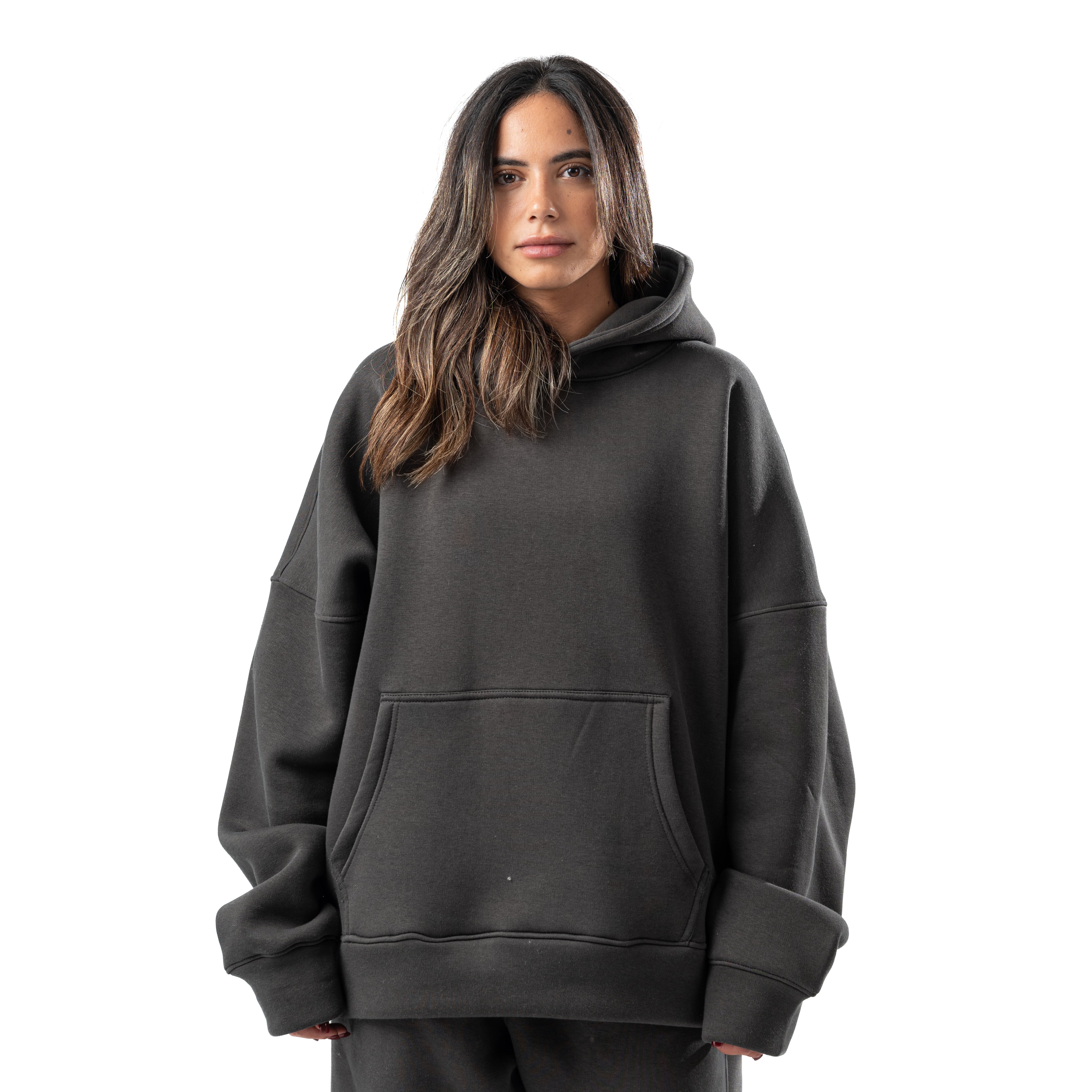 Unisex dark gray hoodie v1