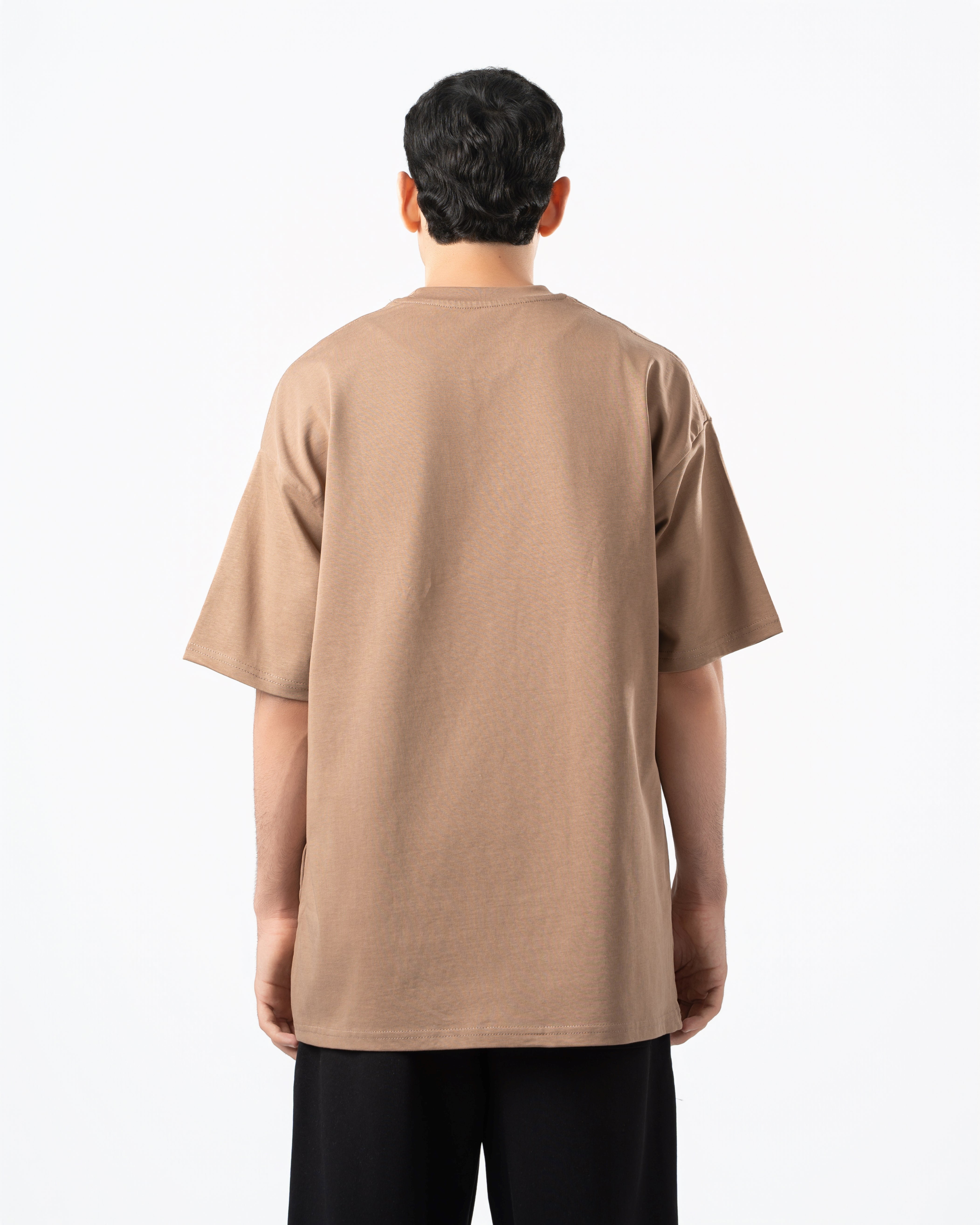Heavyweight Basic Oversized Beige T-Shirt