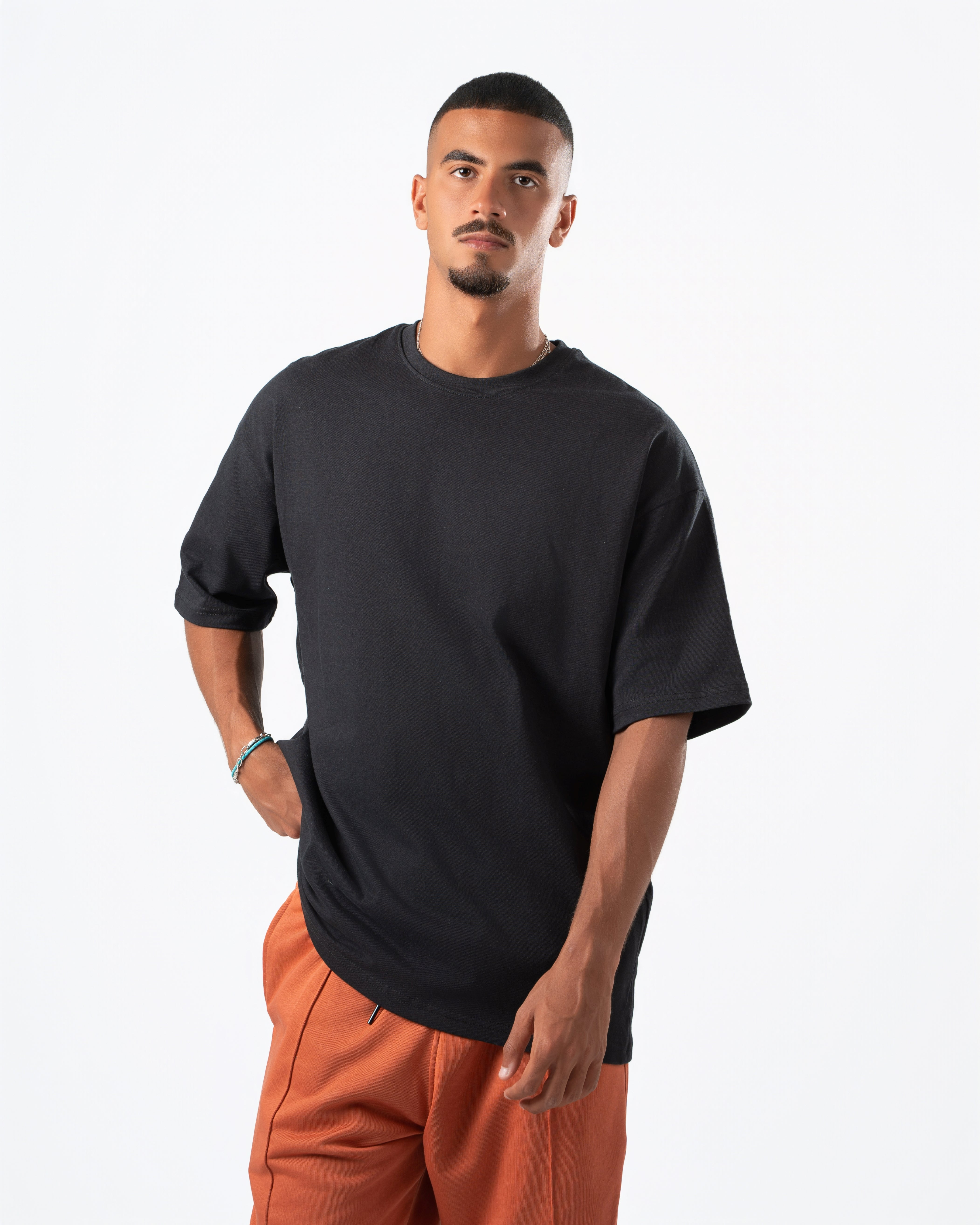 Heavyweight Basic Oversized  Black T-Shirt