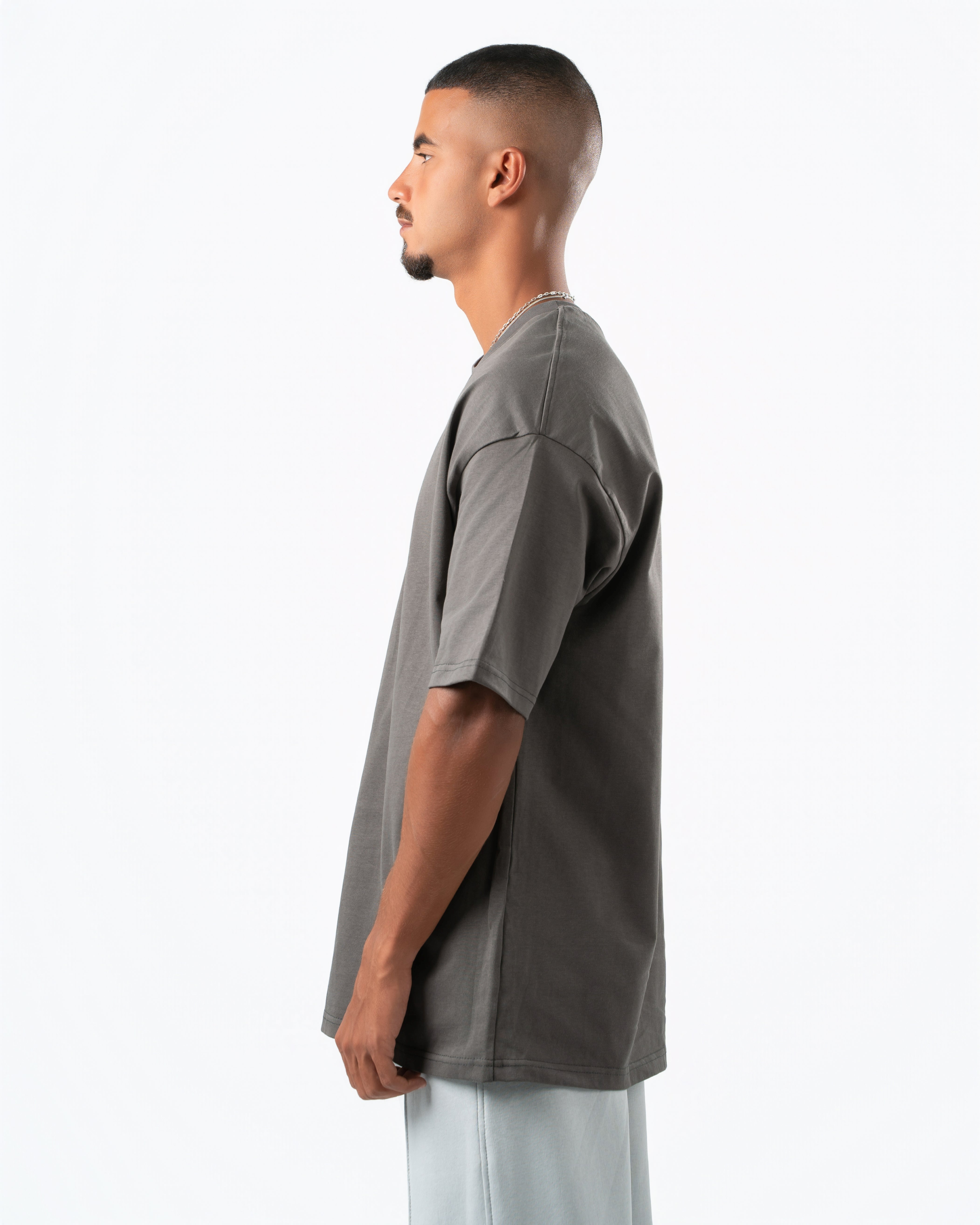 Heavyweight Basic Oversized Grey T-Shirt