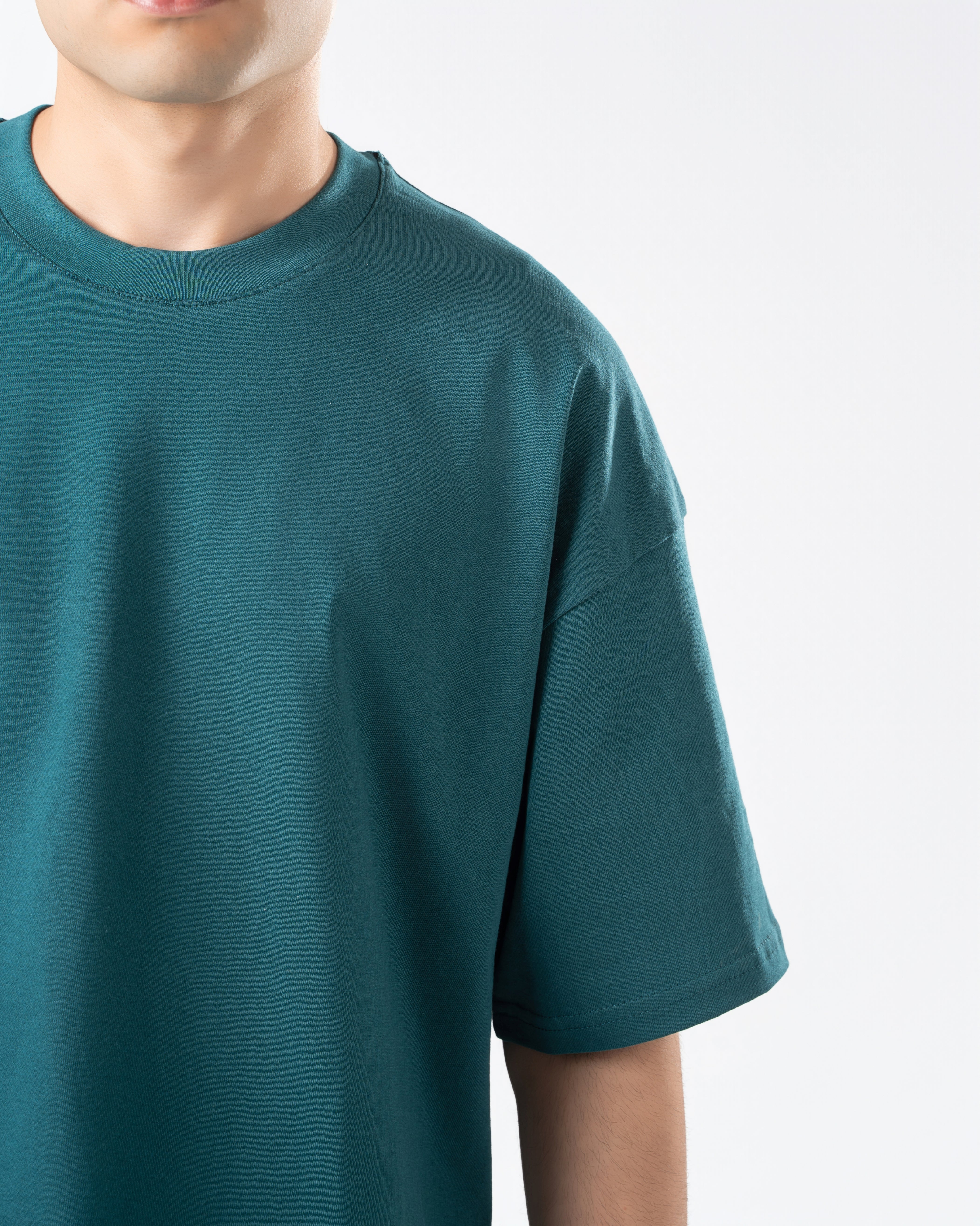 Heavyweight Basic Oversized Deep Teal T-Shirt