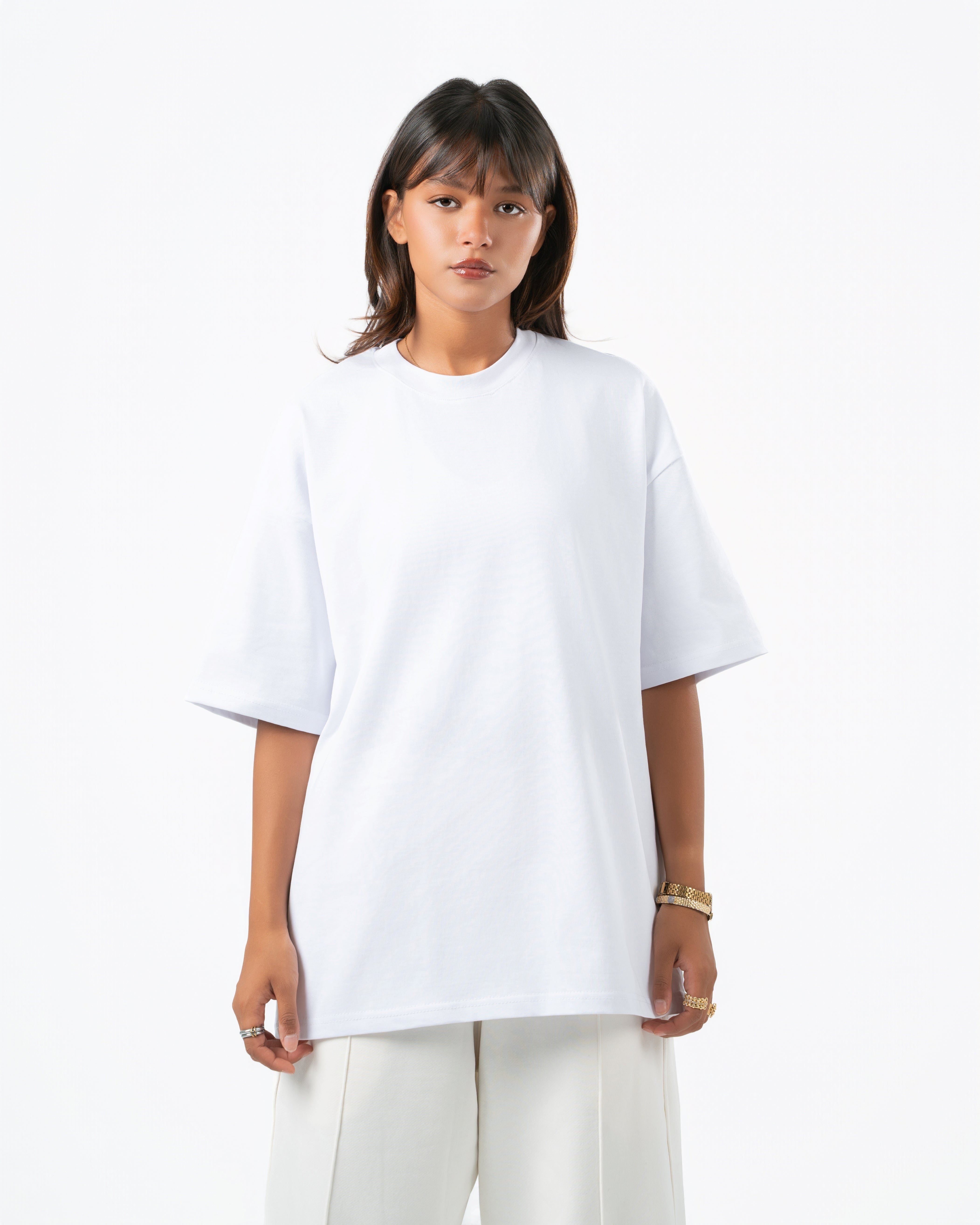 Heavyweight Basic Oversized  White T-Shirt
