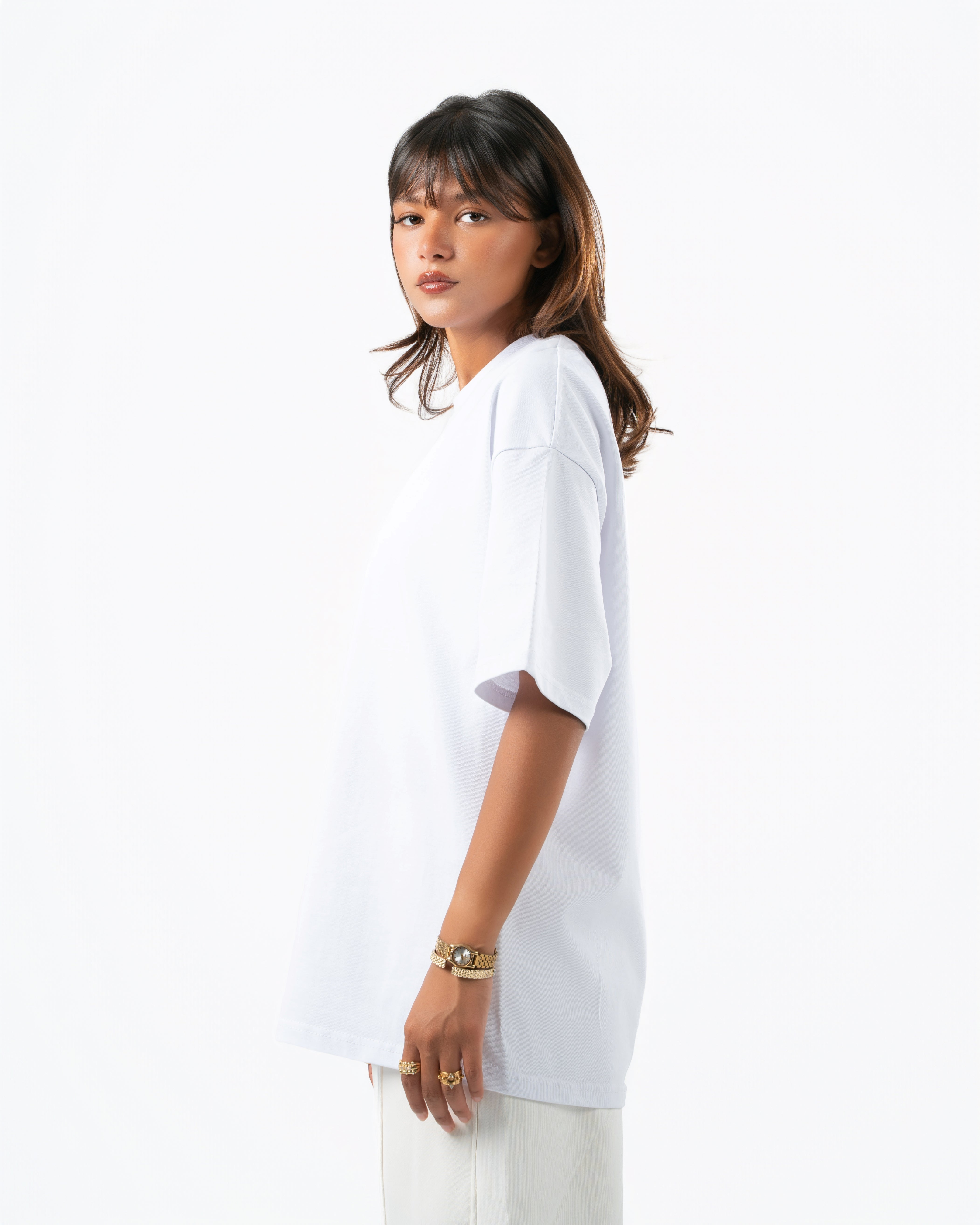 Heavyweight Basic Oversized  White T-Shirt