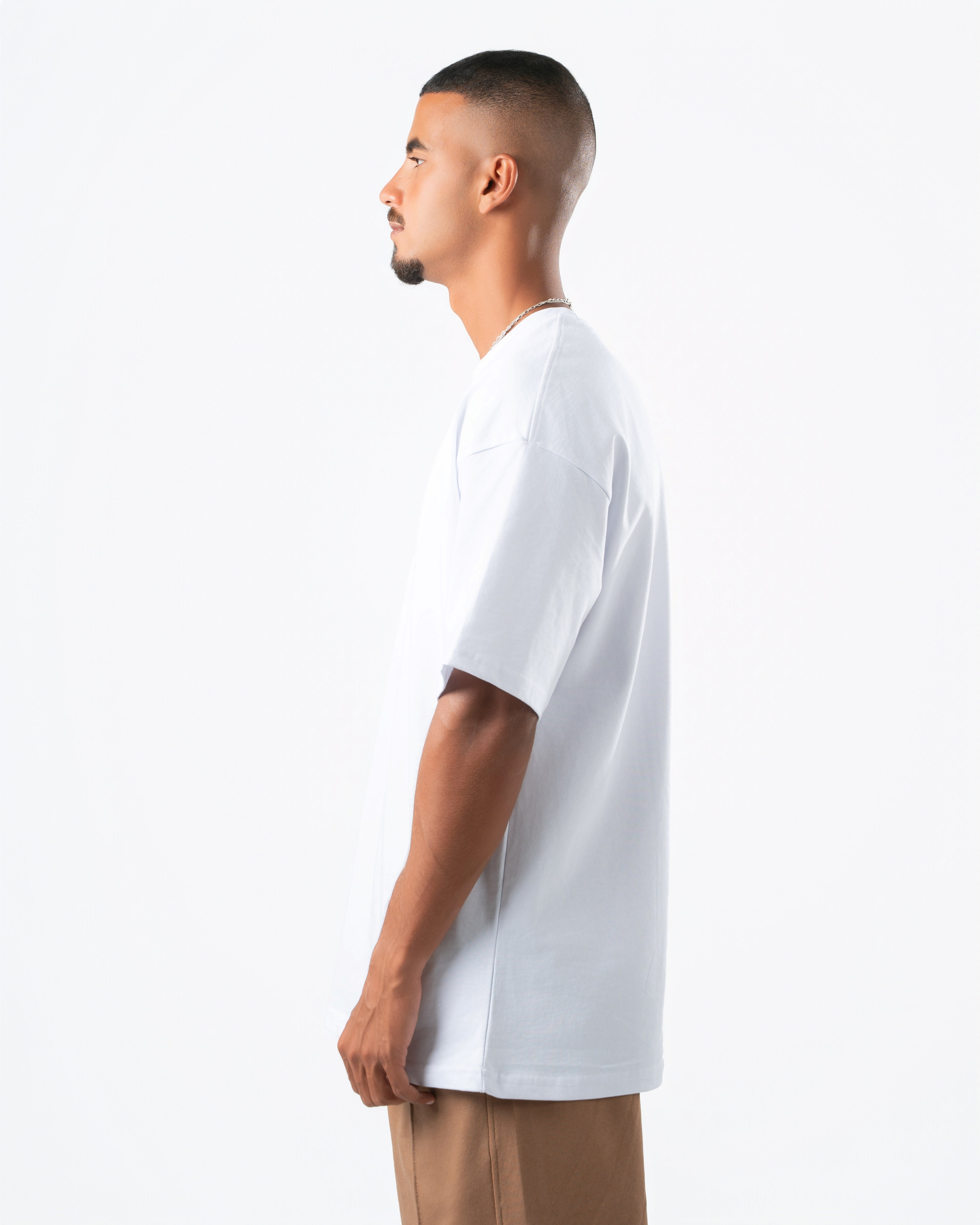 Heavyweight Basic Oversized  White T-Shirt